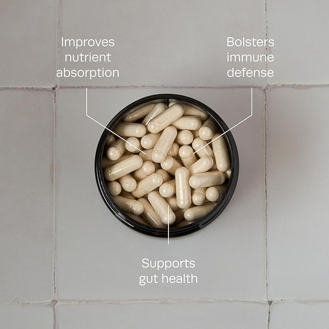 | Immunity Dietary Supplement | 60 Capsules | Naturally Occuring Enzymes That Regulate Digestion | Premium All Natural Relief from IBS, Constipation, Bloating, Gas, & Indigestion