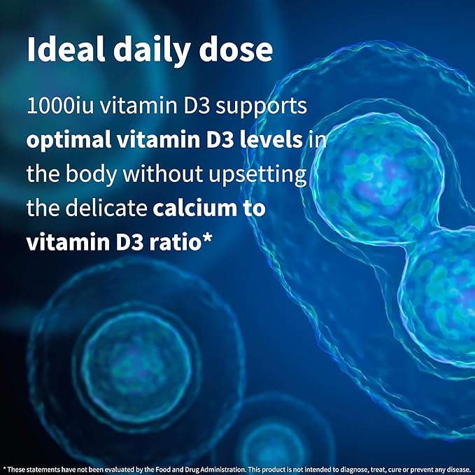 Igennus Healthcare Nutrition Natural Vegan Vitamin D3 1000IU, 365 Tablets, 100% Plant-Based Algae Cholecalciferol & Non-GMO, Immune, Bones & Teeth, 1-Year Supply