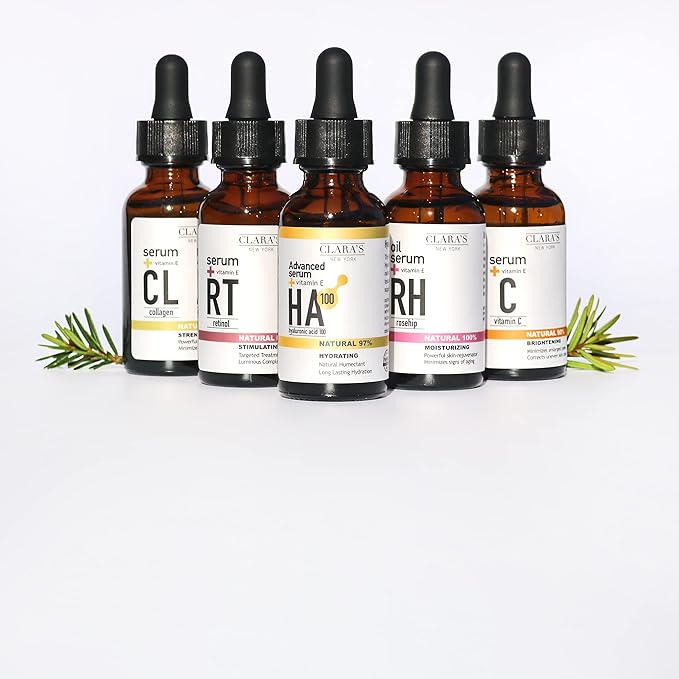 CLARA'S NEW YORK Stimulating Rejuvenating Retinol Facial Serum with Vitamin E for Anti-aging, Reducing Wrinkles & Fine Lines, 30ml /1Fl oz - Made In USA