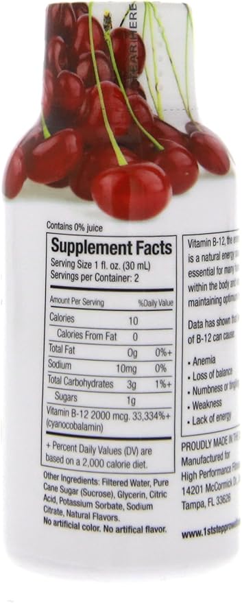 B-12 Boost Cherry Charge 12 (2 fl oz) bottles