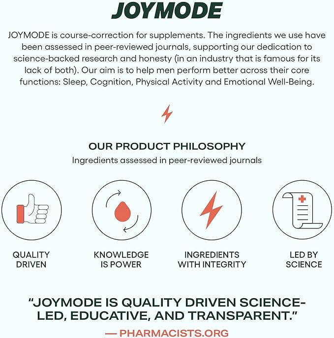 JOYMODE Testosterone Support Complex (90ct) -Natural Supplement for Men w/Ashwagandha, DIM, Magnesium, Zinc & Boron
