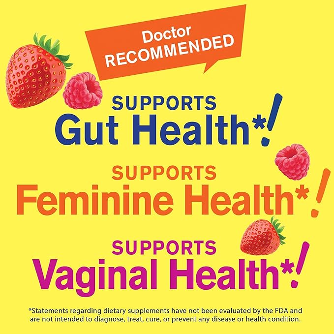 Probiotics for Women Gummies (2 Pack) - 10 Billion CFU - for Digestive Support, Gut Health, and Feminine Health Support -Berry Flavor - Vegan, Delayed Release Womens Probiotic - 60 Gummies