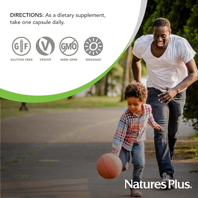 Natures Plus Source of Life Garden Vitamin K2-60 Vegan Capsules, Pack of 2 - Bone Support - Certified Organic, Non-GMO, Gluten Free - 120 Total Servings