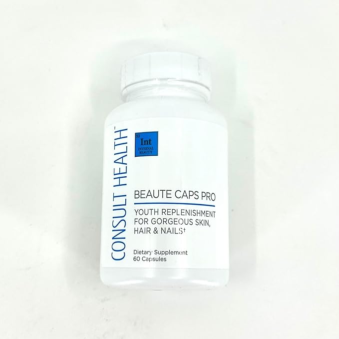 Consult Health Beaute Caps Pro - Collagen Supplement - Biotin 10,500mcg, MSM, Blood Orange for Skin, Hair, Nails Health - Collagen Vitamins - Anti-Aging, USA Made