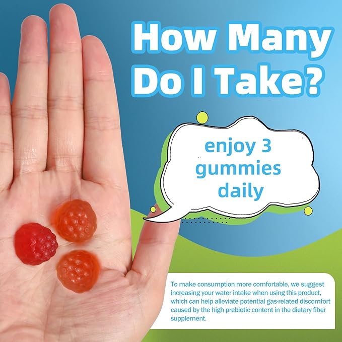 AFXMATE Fiber Supplement Gummies for Adult, 7 g Fiber Sugar Free Vegan & Gluten Free - Digestive Health, Regularity Support 120 Count