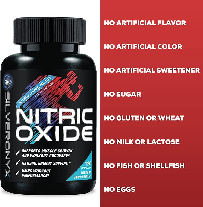 Extra Strength Nitric Oxide Supplement L Arginine 3X Strength - Citrulline Malate, AAKG, Beta Alanine - Premium Muscle Supporting Nitric Booster for Strength & Energy to Train Harder - 120 Capsules