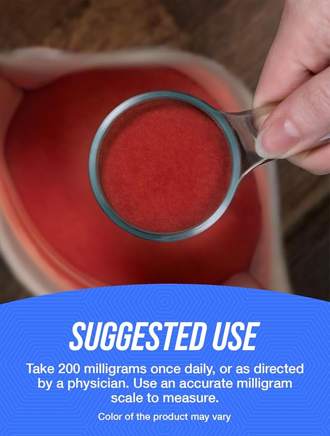 BulkSupplements.com Lycopene Powder - Lycopene Supplement, Lycopene 10mg - Antioxidants Supplement, Gluten Free, 200mg per Serving, 250g (8.8 oz) (Pack of 1)