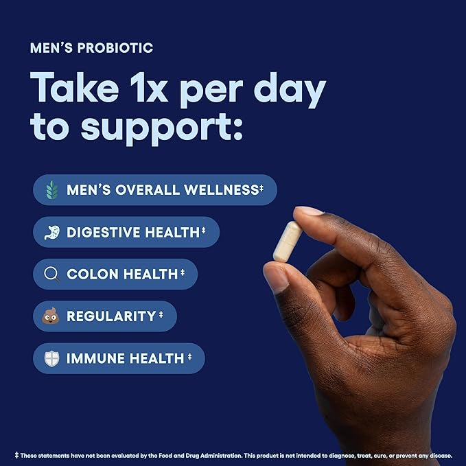 Physician's CHOICE Probiotics for Men - 70 Billion CFU - 8 Strains - w/Selenium & Organic Prebiotics - Supports Digestive Health, Microbiome, Colon, & Immune Health - Advanced Men's Probiotic - 30ct