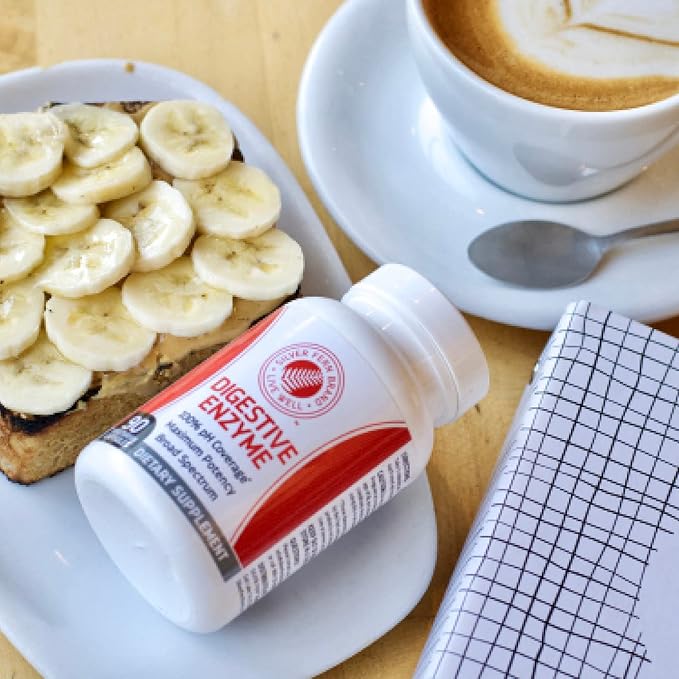 Silver Fern Brand Ultimate Digestive Enzyme Supplement - 1 Bottle = 90 Capsules - High Potency, Multi Enzyme - Digestive Comfort & Food Tolerance - Hemicullulase, Peptidase, Maltase, More