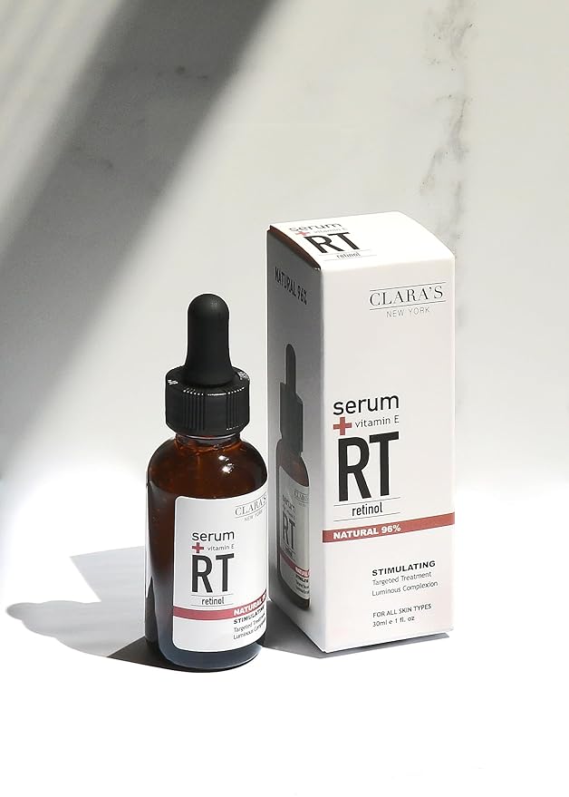 CLARA'S NEW YORK Stimulating Rejuvenating Retinol Facial Serum with Vitamin E for Anti-aging, Reducing Wrinkles & Fine Lines, 30ml /1Fl oz - Made In USA