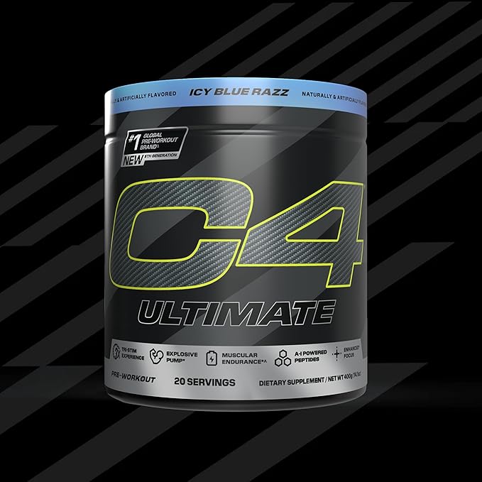 Cellucor C4 Ultimate Pre Workout Powder - Sugar Free Preworkout Energy Supplement for Men & Women - 300mg Caffeine + TeaCrine + Dynamine + Creatine - Freedom Bombsicle, 20 Servings