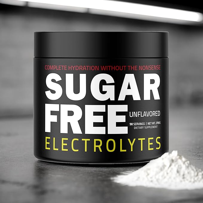 – Rapid Hydration Powder, Zero Calorie, Essential Raw Electrolytes Blend, Keto Friendly with No Sugar, Raw Electrolyte Powder (Unflavored)