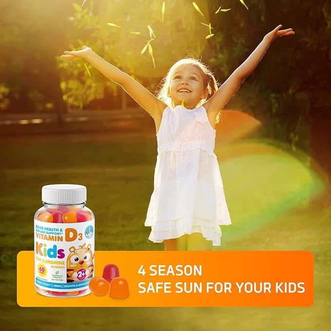 DR. MORITZ Vitamin D Gummies for Kids & Adults 2000 IU - High-Absorption Natural Vitamin D3 Chewable Gummy Supplements 1000IU - Vegetarian Gelatin-Free Immune Support Vitamins for Children (120 Count)