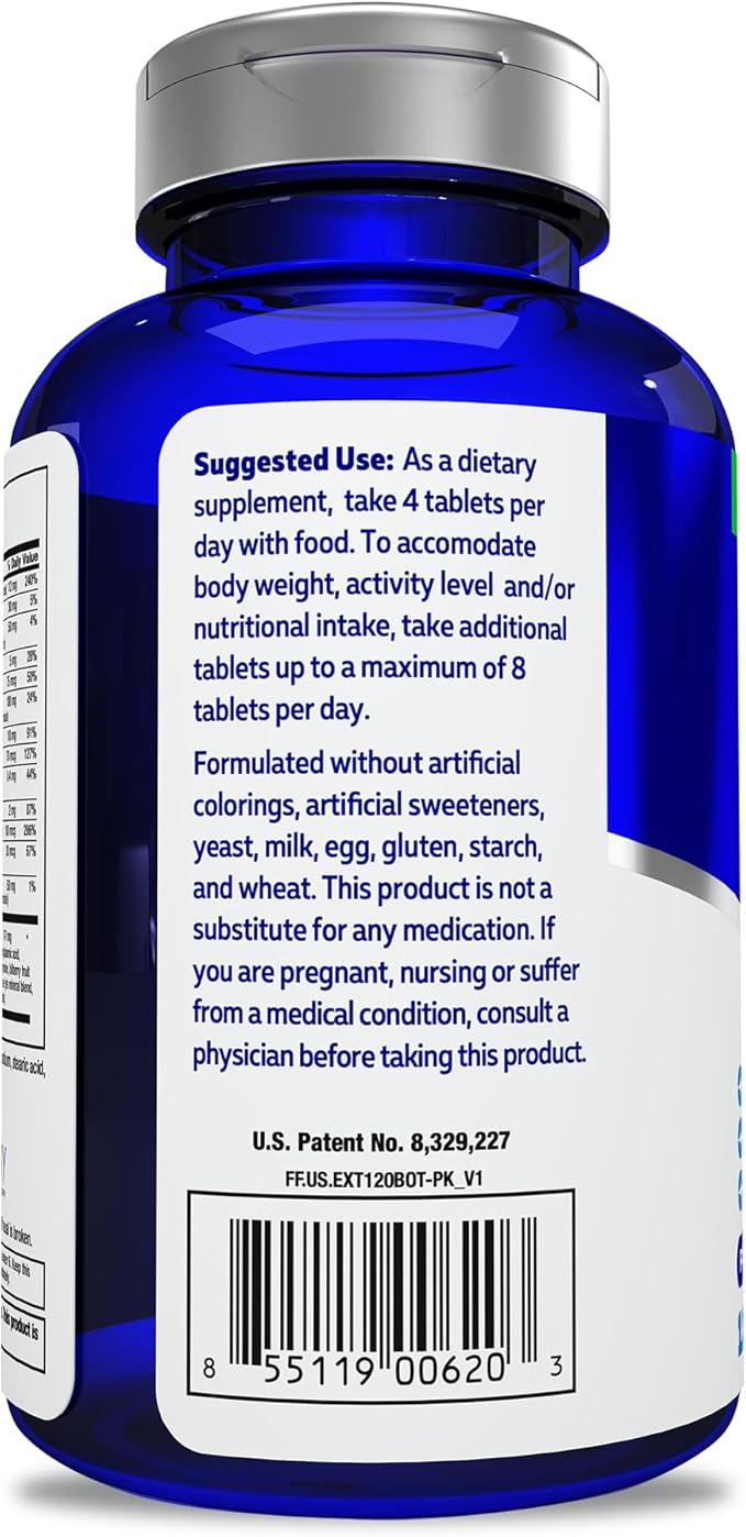 Focus Factor Adults Extra Strength, 120 Count- Brain Supplement for Memory, Concentration, Focus - DMAE, Vitamin D, DHA- Brain Health Supplement – Trusted Formula- Brain Vitamins, Focus Pills (2 pk)