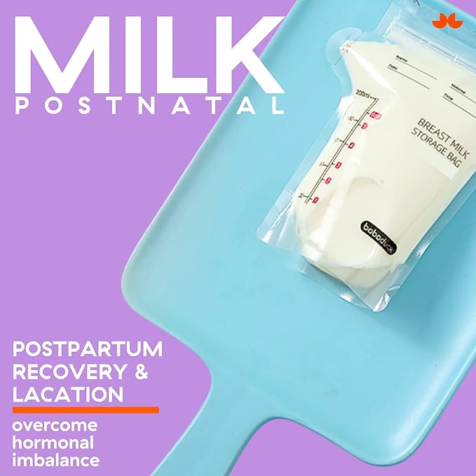 M.O.O. Postnatal Vitamins with Lactation Support - Postpartum Recovery, Lactation Supplement for Breastfeeding Women, 7-Ingredient Superfood Postnatal Formula, Overcomes Hormonal Balance | 60 Capsules