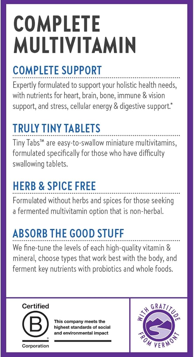 New Chapter Tiny Tabs Multivitamin with 20+ Nutrients for Immune, Cellular Energy & Stress Support, Including Vitamin D3 + B Vitamins, 192 Count