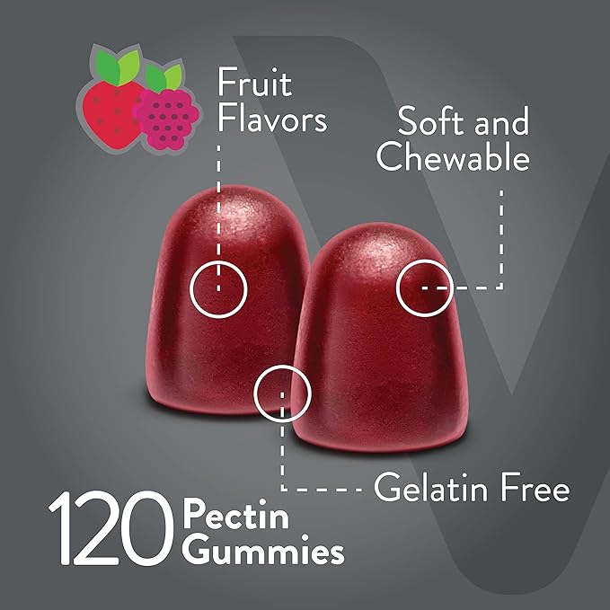 Prebiotic Fiber Gummies for Adults, 5g - Zero Sugar Added - Fiber Supplement Gummies for Digestive Health Regularity & Natural Weight Support - Vegan, Gelatin Free - Chewable Fruit Flavored Gummy