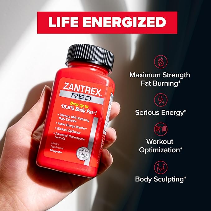 Zantrex Red, 56 Count - Weight Loss Supplement Pills – Fat Burning Pills - Metabolism Booster For Weight Loss - Lose Weight Fast For Women