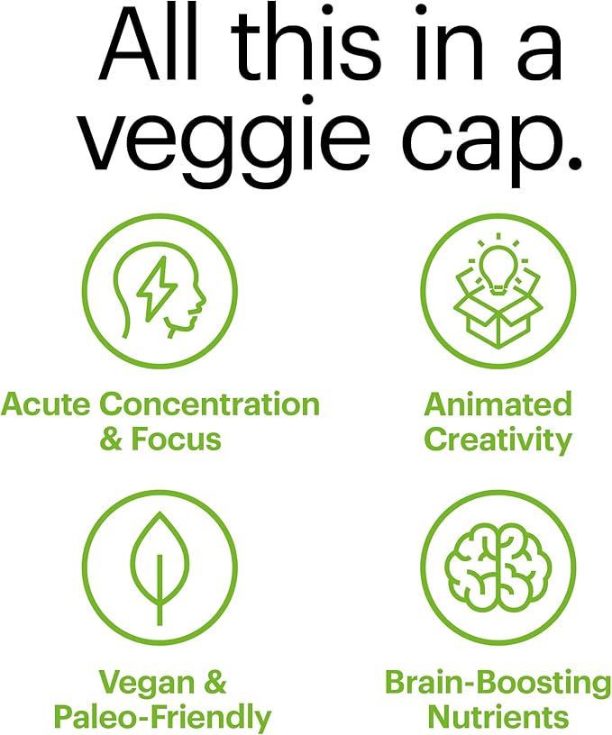 Wellthy Focus Cognitive Function, Focus, and Memory Supplement for Memory, Creativity, and Motivation (30 Days)