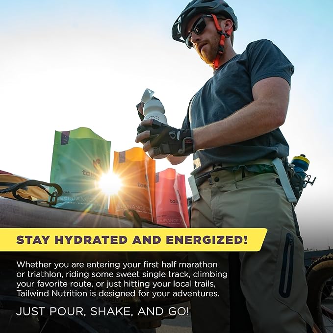 Tailwind Nutrition Endurance Fuel, Electrolyte & Hydration Sports Drink Mix Powder, Gluten-Free, Vegan, Lemon, 50 Servings