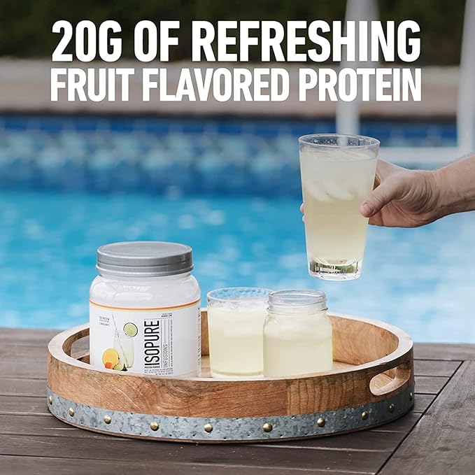 Isopure Protein Powder, Clear Whey Isolate Protein, Post Workout Recovery Drink Mix, Gluten Free with Zero Added Sugar, Infusions- Pineapple Orange Banana, 36 Servings