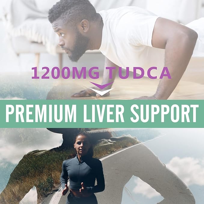 TUDCA Liver Support Supplements 1200 mg-Third Party Tested-High Strength Formula-Bile Salts for Liver Detox Cleanse-180 Vegan Capsules for Liver,Kidney,Gallbladder Health