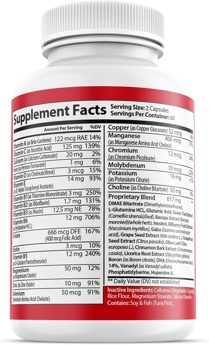 Womens Brain Supplement and Focus Support | Female Specific Memory Booster | Brain Goddess | Enhance Clarity and Concentration