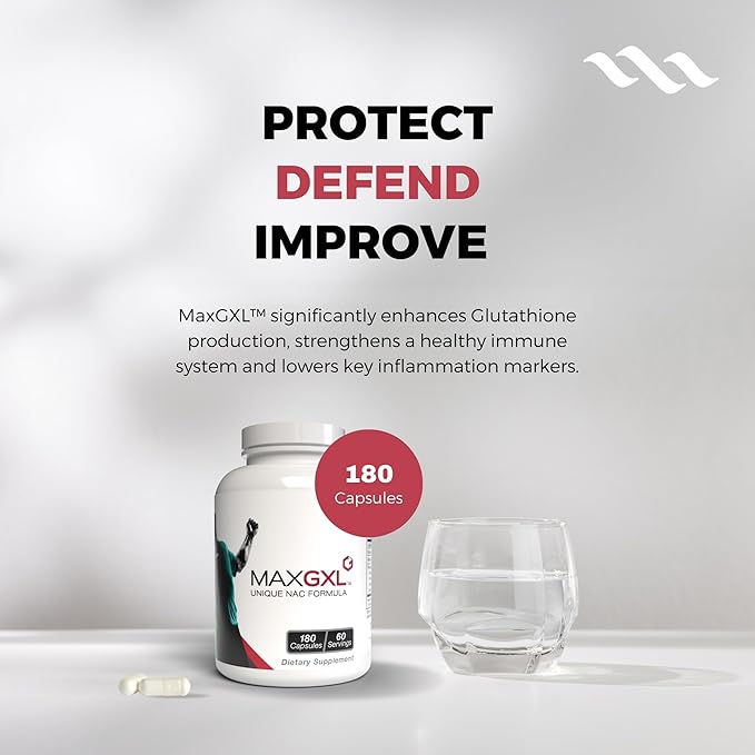 Max GXL, Unique NAC Formula, 180 Vegetable Capsules, 60 Servings