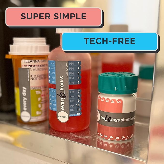 Tracking Stickers/Mixed 3 Pack-Vitamins & Medication in All Forms,Vitamin Organizer,Easy Pill Tracker, Daily Pill Organizer,Medicine Organizer,Weekly Pill Box,7 Day Week, AM/PM,Day & Night