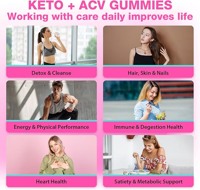 Apple Cider Vinegar Gummies, Fast Ripped Keto ACV Gummies, Max Strength 2000mg, Formulated with Green Tea, Probiotics, B6 & B12, ACV Gummies for Metabolism, Digestion, Detox & Cleanse, 60 Gummies
