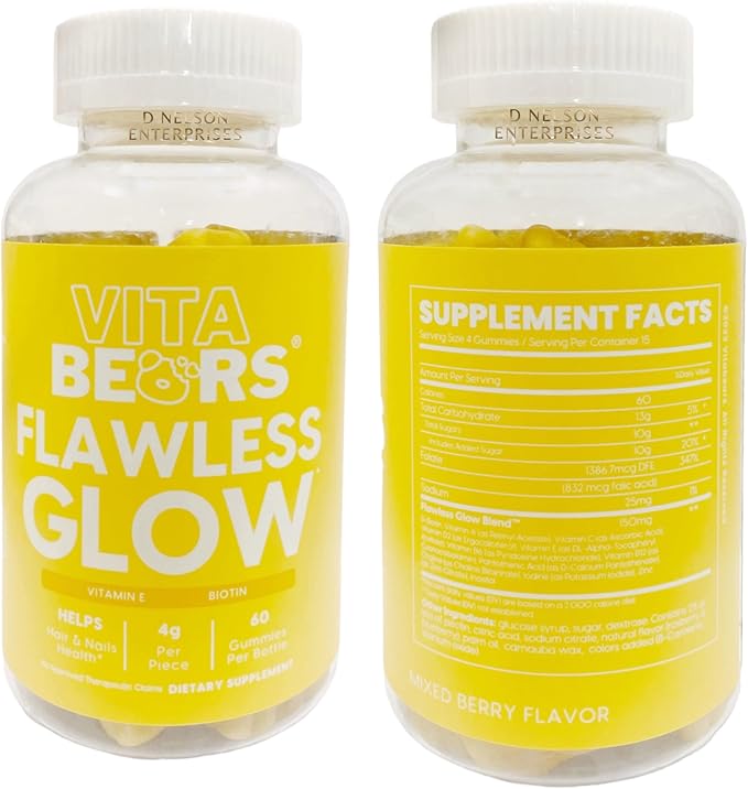 Vita Bears Flawless Glow Hair and Nail Vitamin - 60 Gummies