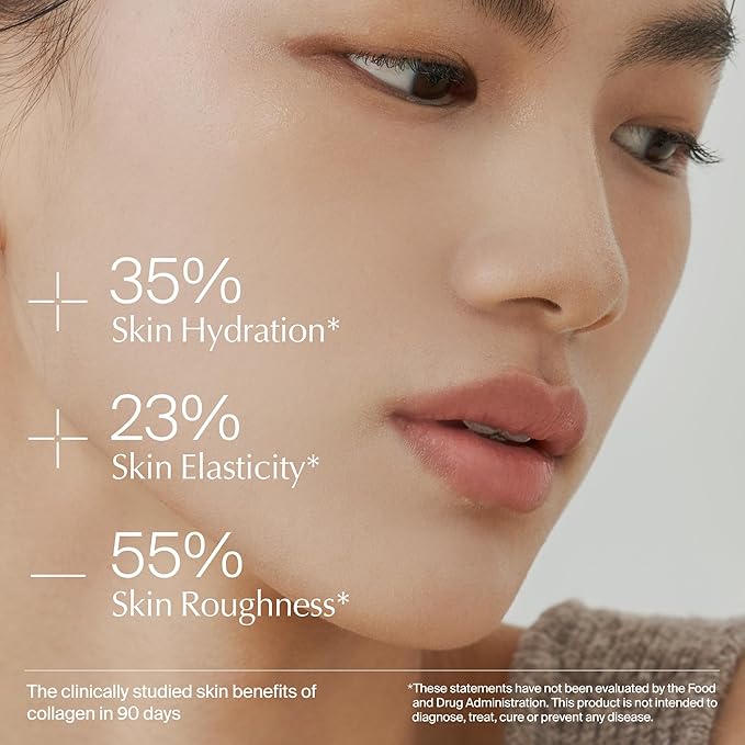 Triple Collagen Liquid Packets On-The-Go - Peptides with Hydrolyzed Marine Collagen, Elastin, Hyaluronic Acid and Vitamin for Healthy Skin - Orange Flavor - 14 Individual Stick Packs