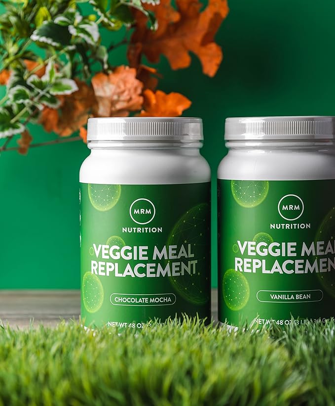 MRM Nutrition Veggie Meal Replacement Protein | Chocolate Mocha Flavored | 22g Complete Plant Based Protein | Meal on-The-go | Mediate Hunger | Balanced macronutrient Formula | 28 Servings