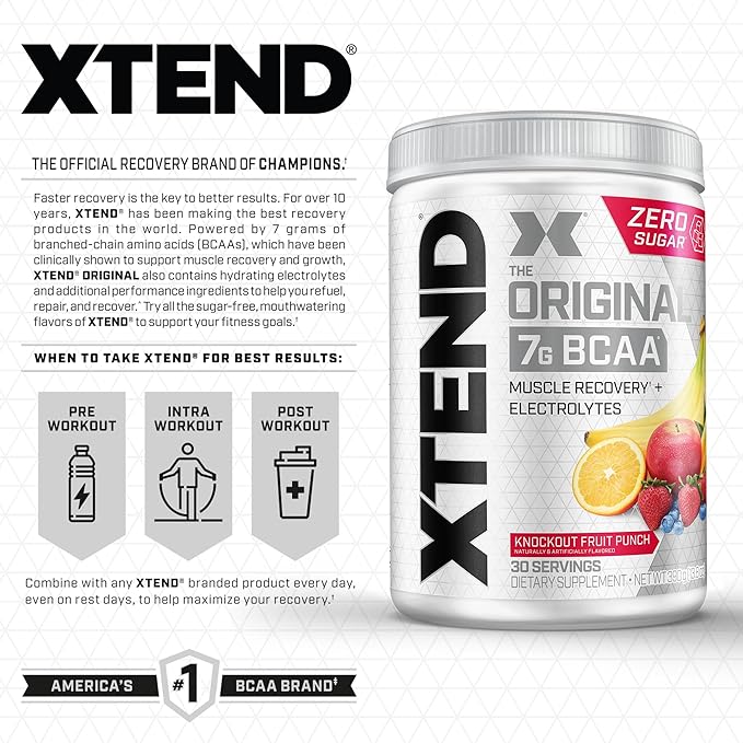 Cellucor Pre Workout & BCAA Bundle, C4 Original Pre Workout Powder, Fruit Punch, 30 Servings + XTEND BCAA Powder, Knockout Fruit Punch, 30 Servings