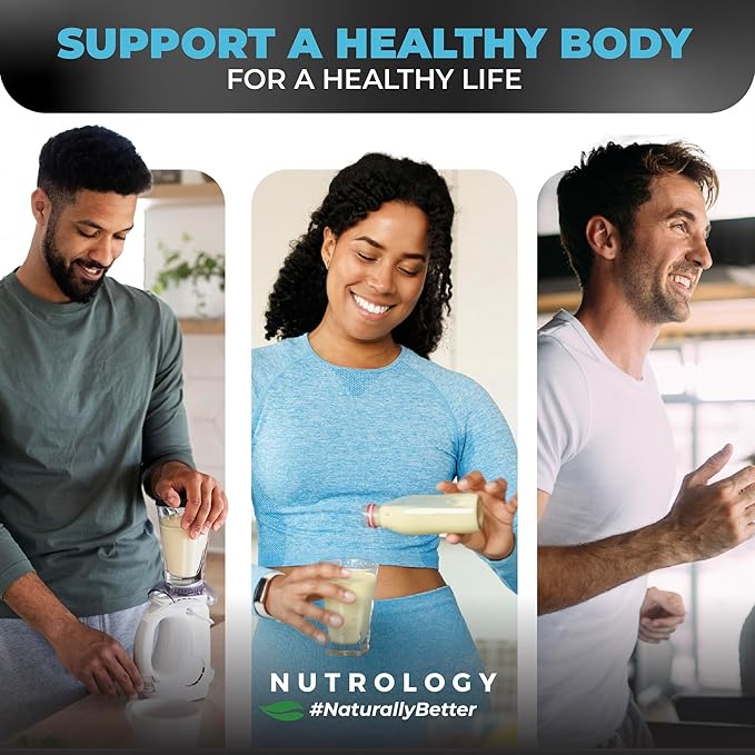 Nutrology TRIPACT Protein Powder, Vanilla Latte Cinnamon Flavor, 7-in-1 Meal Replacement Shake with Grass Fed Whey Protein Powder, Pea Protein Powder, Greens, Probiotics & BCAAs, 40 Servings