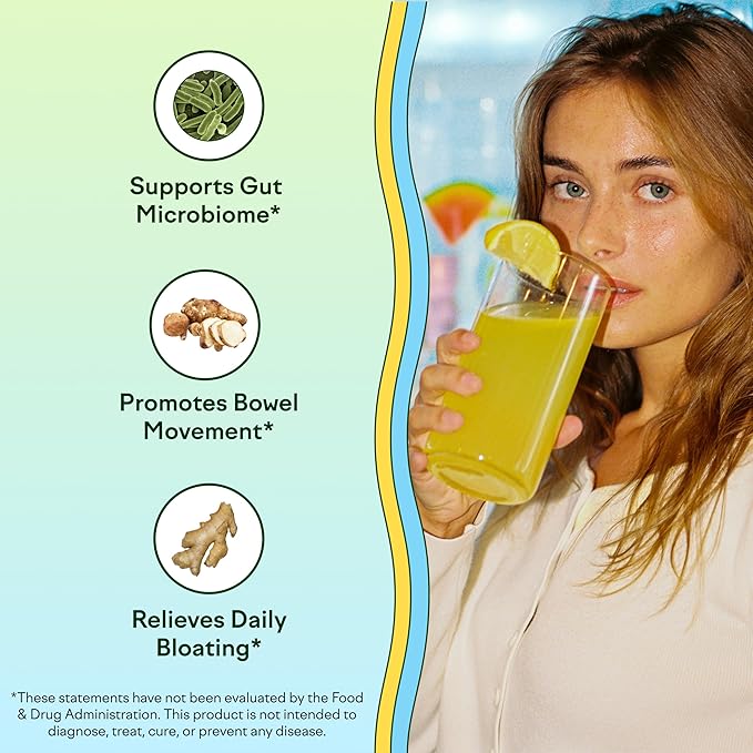Feel Goods Gut Guardian, Prebiotic & Probiotic Powder, Sugar Free, Organic Fiber, Herbs for Bloat, Gut Health Support, Digestive Health for Men & Women, Non GMO, Vegan | Strawberry Kiwi, 30 Servings