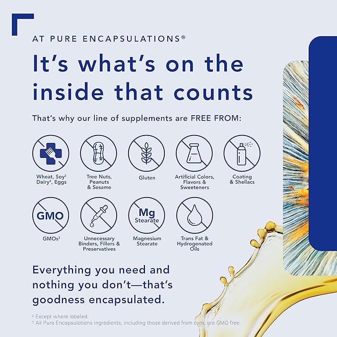 Pure Encapsulations Iron-C - 15 mg Iron - 175 mg Vitamin C - Red Blood Cell Support* - Energy Production - Highly Bioavailable Iron Pill - Gluten Free & Vegan - 60 Capsules