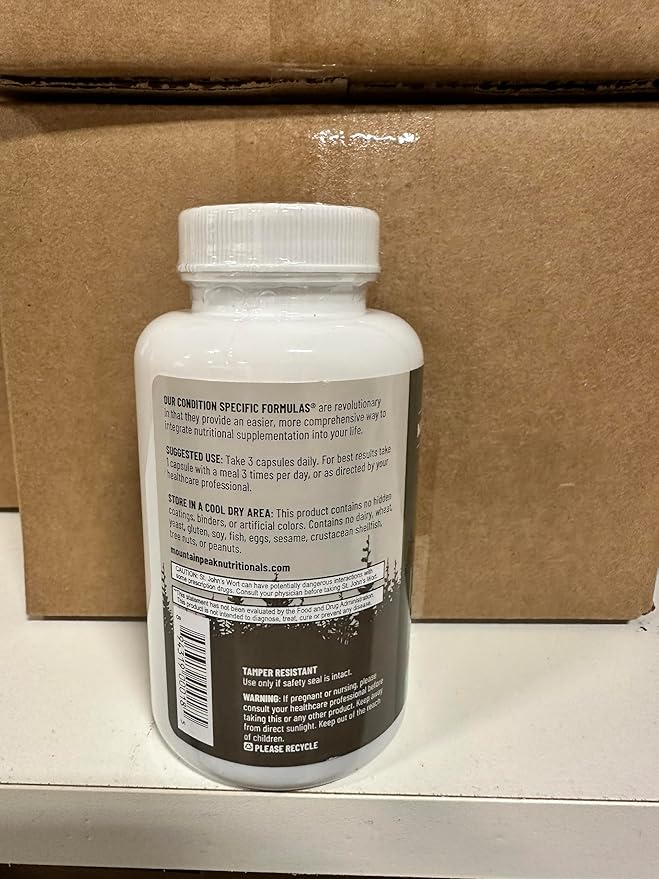 Mountain Peak Nutritionals Mood Support Formula - Supports Serotonin Levels - Hypoallergenic Dietary Supplement (90 Vegetarian Capsules)