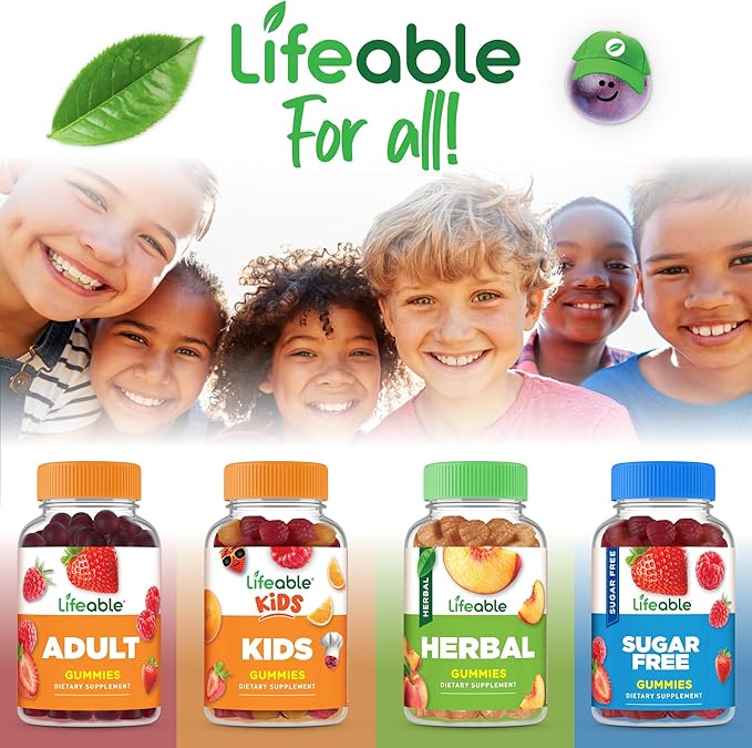 Lifeable Kids Calcium Magnesium and Vitamin D Gummies | Great Tasting Kids Calcium Gummies | for Tooth and Bone Health | Bone Strength Supplements for Kids | 90 Gummies