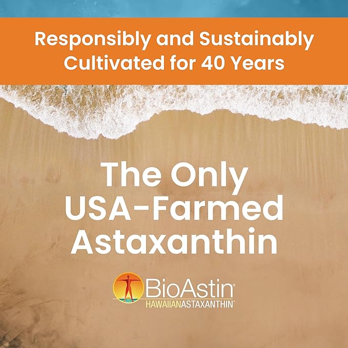 Nutrex Hawaii BioAstin Hawaiian Astaxanthin - 12mg, 50 Softgels - Farm-Direct Premium Antioxidant Supplement to Support Eye, Skin, Joint & Immune System Health - Non-GMO & Gluten-Free