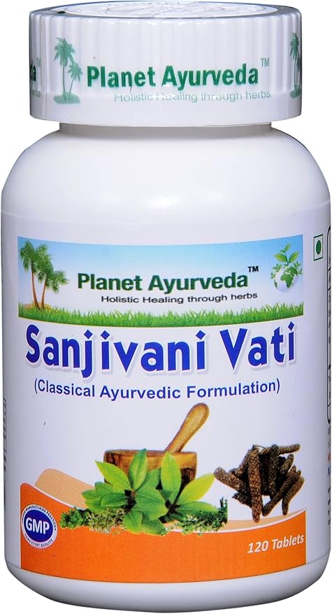 Planet Ayurveda Sanjivani Vati - Herbal Tablets, 100% Natural and Pure - 2 Bottles(Each Bottle Contains 120 Tablets)