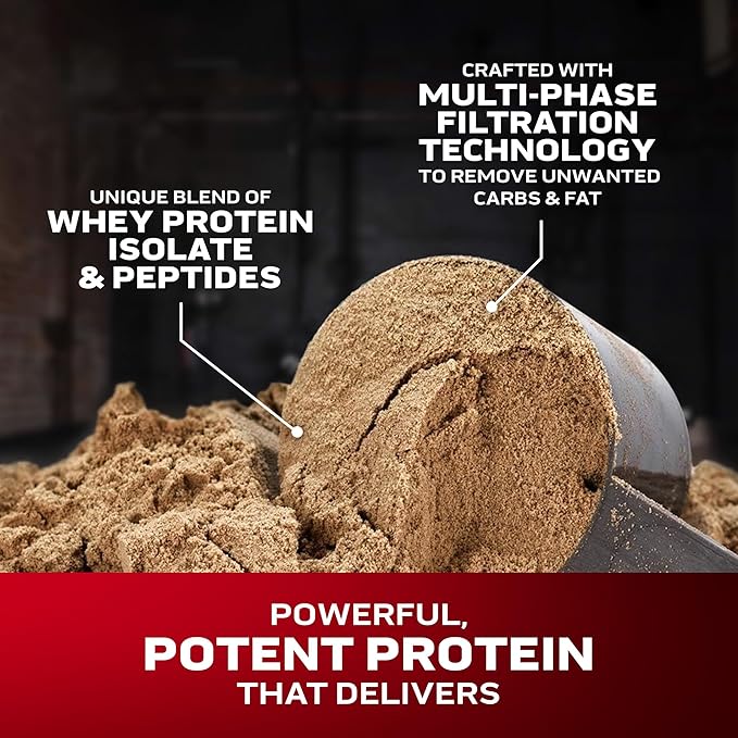Muscletech Whey Protein Powder (Milk Chocolate, 10 Pound) - Nitro-Tech Muscle Building Formula with Whey Protein Isolate & Peptides - 30g of Protein, 3g of Creatine & 6.6g of BCAA