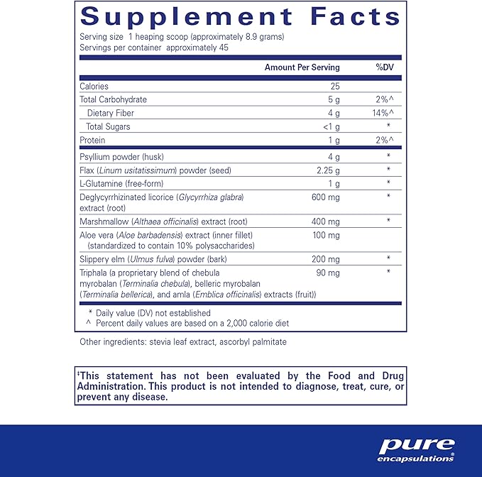 Pure Encapsulations G.I. Fortify - Supports Function, Microflora Balance, Cellular Health & Detoxification of G.I. Tract - with Slippery Elm Bark - 14.1 Oz