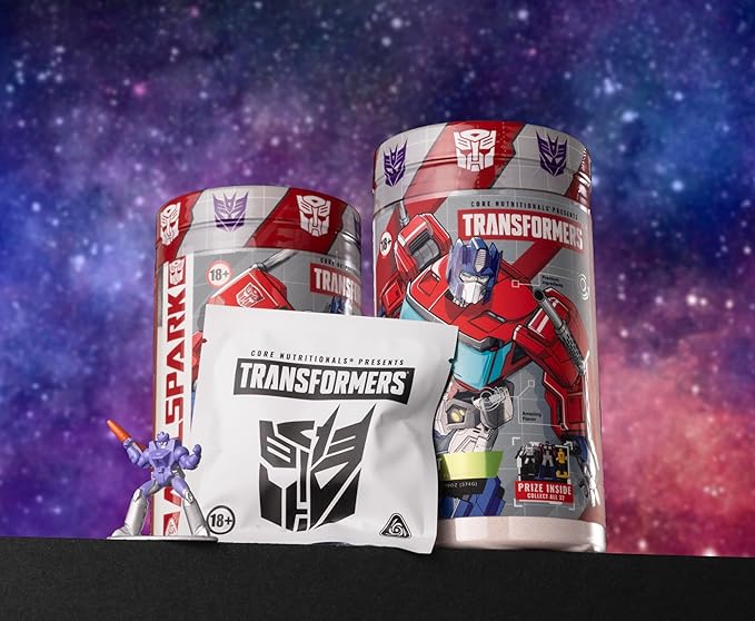 Core Nutritionals | Transformers Allspark Hydration BCAA/EAA Nutritional Supplement Formula (Free Prize Inside - Optimus Prime) - for Adults Ages 18+ (30 Servings, Mixed Berry Kiwi)