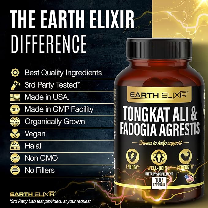 Fadogia Agrestis 600mg and Tongkat Ali 500mg Supplements (180 Capsules) - Made in USA - 3 Month Supply ā 3rd Party Tested - Long Jack - Tongkat Ali Fadogia Agrestis for Men and Women