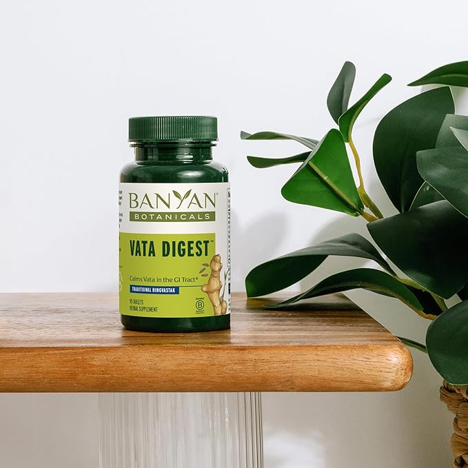 Banyan Botanicals Vata Digest – Organic Digestion Supplement – Warming & Balancing Digestion Aid to Support Comfortable Digestion* – 90 Tablets – Non GMO Sustainably Sourced Vegan