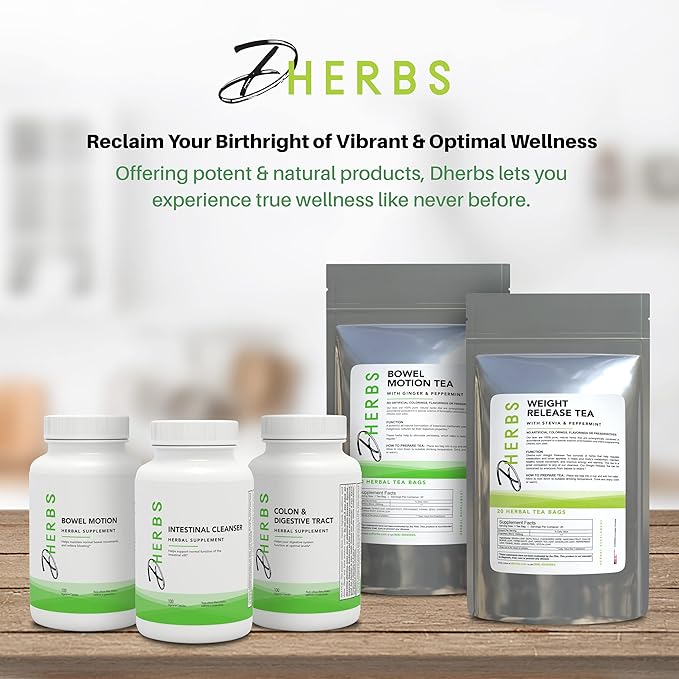 Intestinal Cleanser Digestion Supplement - Digestive System Cleanse Capsules Made with Pure Herbs - Colon Cleanse Supplement for Overall Gut Wellness by DHerbs - 100 Vegetarian Capsules