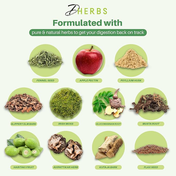 Intestinal Cleanser Digestion Supplement - Digestive System Cleanse Capsules Made with Pure Herbs - Colon Cleanse Supplement for Overall Gut Wellness by DHerbs - 100 Vegetarian Capsules