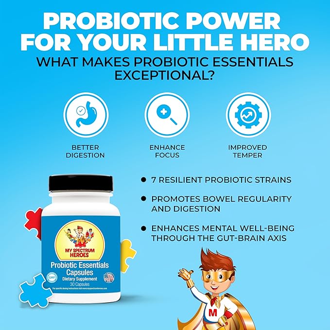 Probiotic Capsules for Digestive Health - Diverse Strains with 20 Billion CFUs, Supports Micronutrient Absorption, Maintain Gut Balance, and Bowel Regularity ideal for Teens and Adults - (30 Count)
