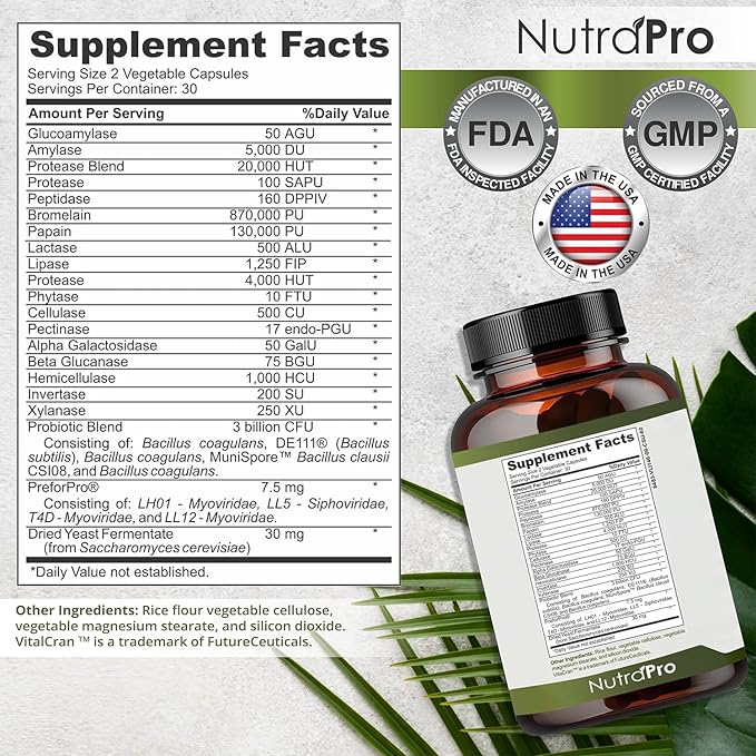 Complete Gut Health for Women and Men with Probiotic, Prebiotic, Postbiotic & Digestive Enzymes for Leaky Gut Repair.Gut Support for Healthy Gut Lining, Digestion Health, Occasional Gas, and Bloating.